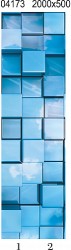 Дизайн Потолочная панель ПВХ PANDA "Куб"2м 04173 Панно-2шт