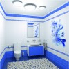 Дизайн-панели ПВХ PANDA "Синий цветок" 01320 Фон 0,25*2,7м
